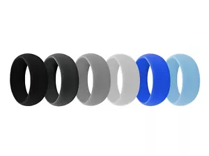 AERA Silicone Wedding Ring Band Comfort Ring Rubber Mens Size 8 - Picture 1 of 17