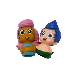Bubble Guppies Molly & Gil Figures Finger Puppets Cake Toppers Mermaid Family - Picture 1 of 10