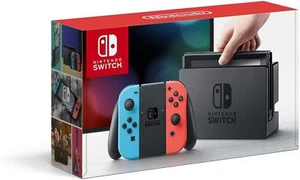 Nintendo Switch Neon-Rot und Neon-Blau Joy-Con Spielkonsole - Bild 1 von 13