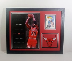 Michael Jordan Chicago Bulls Display Framed 8x10 Photo Skybox Card Patch - Picture 1 of 4