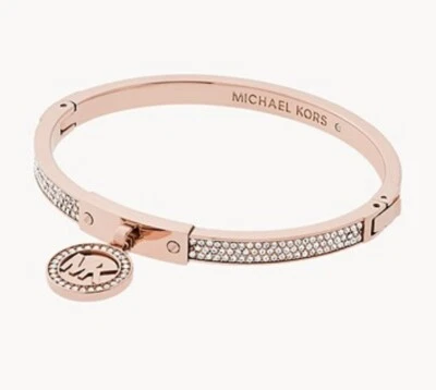 Pulsera Michael Kors de acero inoxidable tono oro rosa Foto 1 de 4