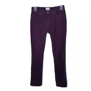 Pantaloni donna Lands End in velluto a coste tela taglia 27 bordeaux spilla prugna dritti - Foto 1 di 12