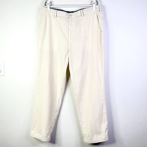 Nautica Hose Herren 38 30 beige etwas Trimmer Seersucker Chino 100% Baumwolle Preppy - Bild 1 von 7