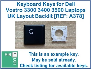 Keyboard Replacement Keys for Dell Vostro 3300 3400 3500 Laptops UK Backlit - Picture 1 of 8
