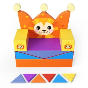 8in1 Climb and Crawl Activity Playset Soft Foam Blocks Colorful Lion Sofa Throne - Picture 1 of 13