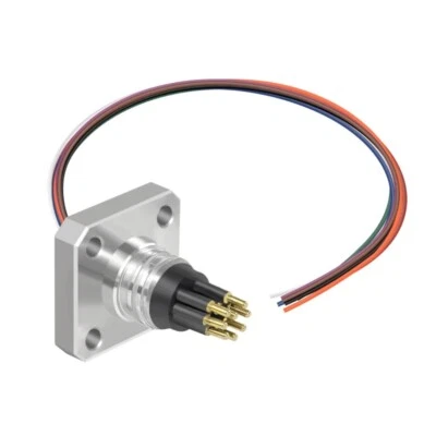 8 Pin Male Flange Connection Mounted Deepwater Bulkhead Underwater Connector  - Image 1 of 4