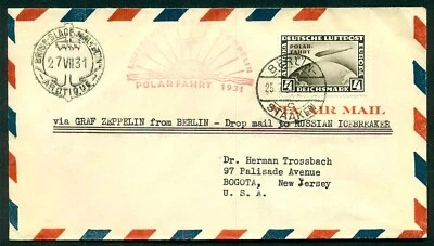 Germany - 4 Mark 1931 Polar Flight Cover - 2002 Sieger Catalog Value 1,100 Euros - Image 1 of 2