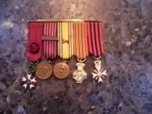 belle barettes de 5 medaille militaire belge - Picture 1 of 2