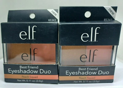 Lot of 2 E.L.F. Best Friend Eyeshadow Duo Peach Squad #85343  - Image 1 of 2