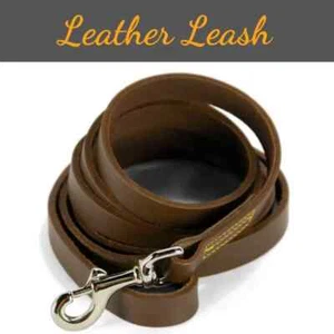 8 FT Leather Dog Leash Heavy Duty Stainless Steel For Training Dogs Long Lead - Picture 1 of 3