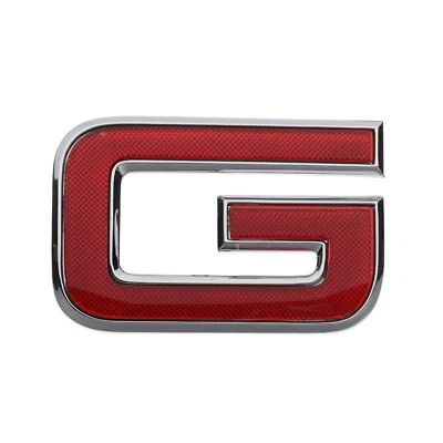 OEM NEW Front Grille "G" Emblem Badge Red w/ Chrome Trim 91-12 GMC 15634639 - Image 1 of 4