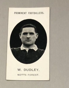 TADDY PROMINENT FOOTBALLERS CIGARETTE CARD W DUDLEY OF NOTTINGHAM FOREST 1908 - Picture 1 of 2