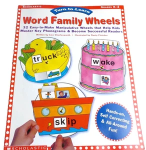Scholastic Turn To Learn Word Family Wheels 2000 Grade K-2(1239-Crate 11) - Imagen 1 de 9