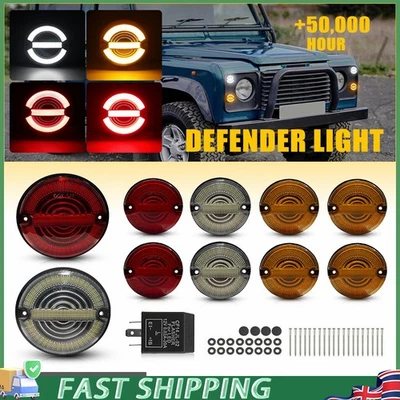 10x Halo Lights LED Turn Signal Side Lamp For Land Rover 90/110 Defender 1983-16 - Image 1 of 4