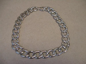 Vtg Napier Silver Tone Chunky Link Collar Necklace 16" Signed - Picture 1 of 13