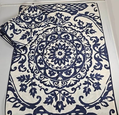 2 fundas de almohada estándar de algodón NICOLE MILLER Mosaico Azulejo Medallón Suzani Foto 1 de 4