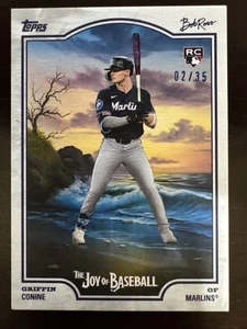 2025 Topps X Bob Ross: The Joy Of Baseball Griffin Conine Rookie Auto /35 RC #95 - Picture 1 of 2