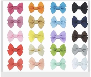 20 un. Arcos de pelo multicolores de grosgrain con clips de cocodrilo para bebés niñas - Imagen 1 de 3