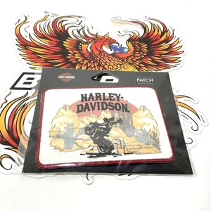 NEU Original Harley 4" bestickt Desert Rodeo Emblem Patch weiß 682608017040 - Bild 1 von 3
