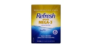 Refresh Optive Mega-3 Preservative Free Eye Drops 30x0.4ml - Picture 1 of 1