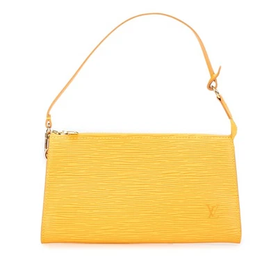Bolso de Hombro Louis Vuitton Epi Pochette Accesorios Cuero Amarillo Autenticado Foto 1 de 4