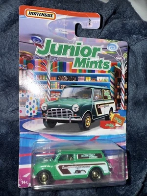 Matchbox Kroger 2020 5/6 Sweet Rides-Junior Mints Austin mini van verde con GoldWhl Foto 1 de 3