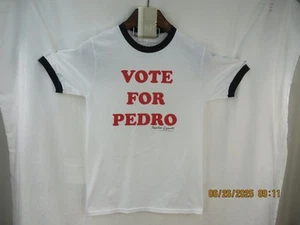NAPOLEON DYNAMITE GR. S Neu ohne Etikett 100% Baumwolle weiß Herren VOTE FOR PEDRO Logo T-Shirt - Bild 1 von 13