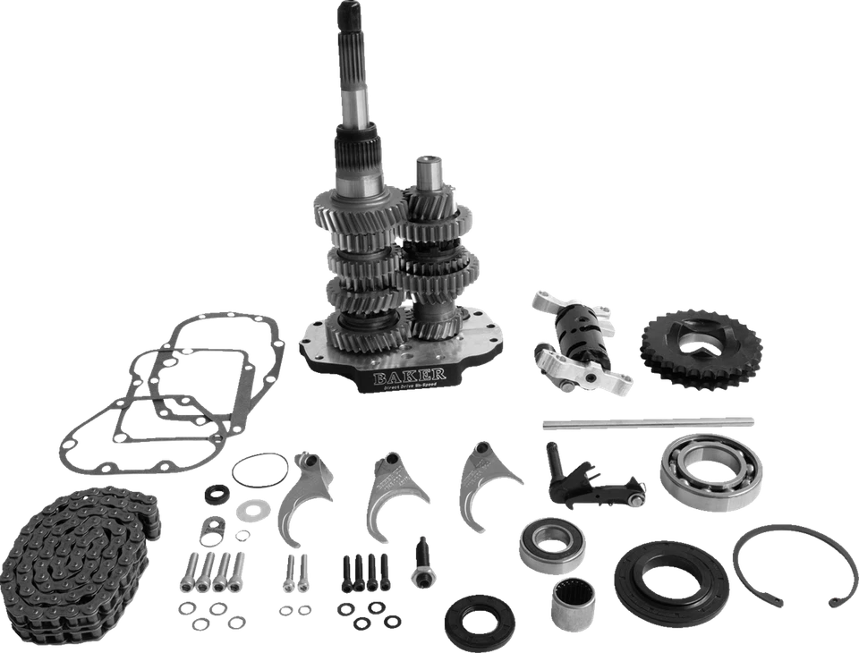 Комплект передач с прямым приводом BAKER DRIVETRAIN DD6-411S-03 — 6 скоростей — черные 00 FXR 4 - Изображение 1 из 1