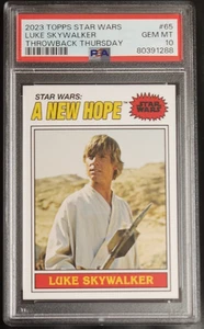 Luke Skywalker 2023 Topps Throwback Thursday Star Wars #65 PSA 10 GEM MT - Picture 1 of 2