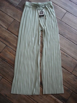 NEW One 5 One green flair thin dress casual pants women's (M) high rise wide leg - Image 1 of 4