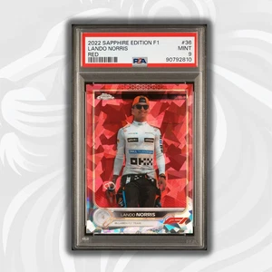 PSA 9 - /5 - Lando Norris #36 - Sapphiren - 2022 Topps Chrome F1 - Red - Picture 1 of 3