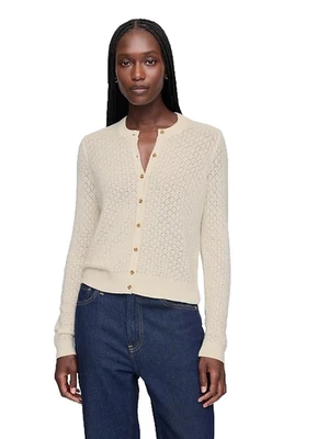 GAP WOMENS Cropped Pointelle Cardigan & Tank Top Sweater Set LT L TALL $119 NWT - Image 1 of 4
