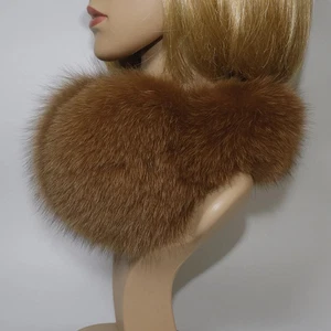 Earmuffs Real Farm Fox Fur Scarves Women Winter Muff Earmuffs Plush Ear Hats - Picture 1 of 43