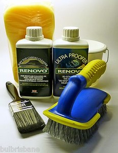 Renovo Convertible Fabric Soft Top Cleaner & Proofer COMPLETE KIT with brushes 