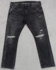 Denim & Supply Ralph Lauren Jeans Men's 41X32 Black Prospect Slim Fit Distressed