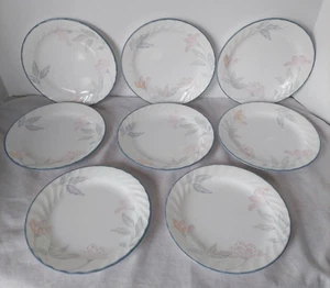 8er Set Corning Corelle Rosa Trio Swirl 7 1/4" Salat Dessert Brot Teller - Bild 1 von 13