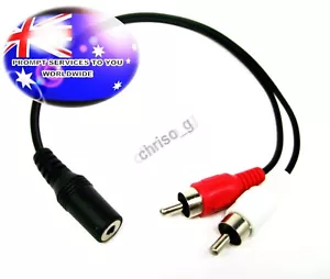 From OZ Quality 1PC 3.5MM Stereo Y Adapter Audio Splitter To Male RCA Cable +FP! - Picture 1 of 5