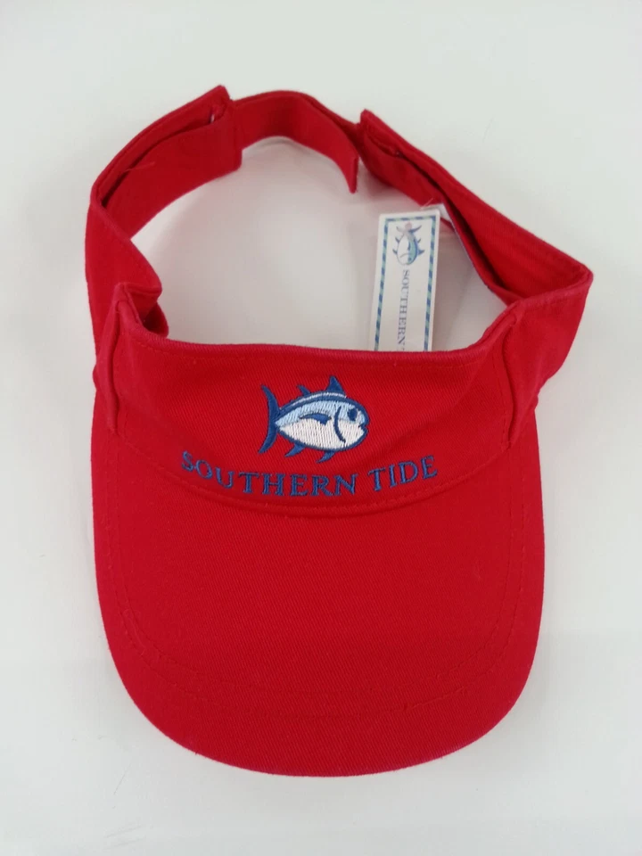 Viseira solar chapéu vermelho atum peixe maré sul nova com etiquetas - Imagem 1 de 4