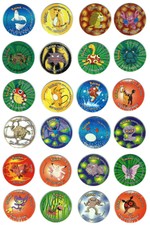 POKEMON TAZ - TAZOS 1 & 2 & 3 POGs Chips Tokens Coins 2001 SUPER RARE