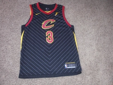 CLEVELAND CAVALIERS sewn Black Nike Isiah Thomas Basketball Jersey Medium Cover