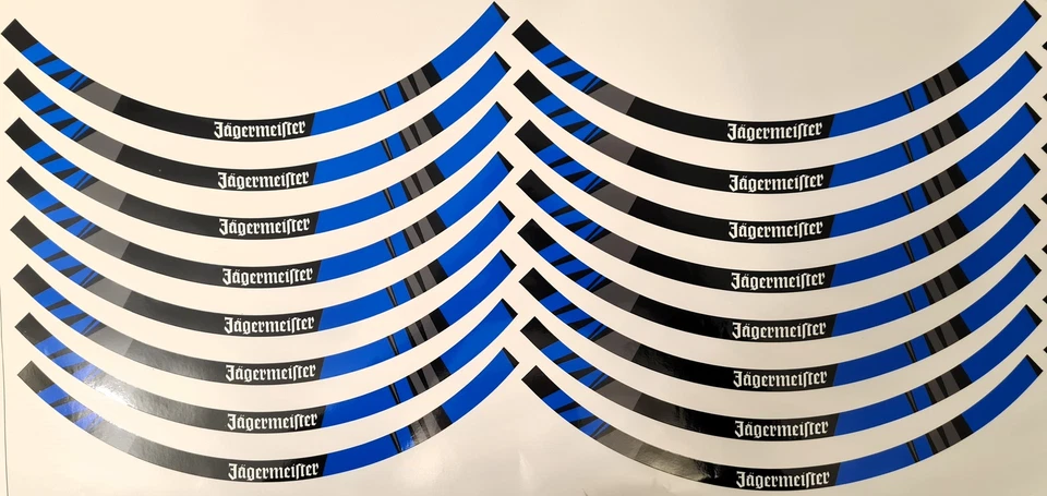 Felgenrandaufkleber Felgenaufkleber Yamaha DT WR 125 Jäger blau - Bild 1 von 1