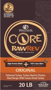 Wellness CORE RawRev Original Turkey with Freeze-Dried Turkey Dry Dog Food, 20lb - Picture 1 of 8