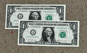 2017 series A SERIAL NUMBER CONSECUTIVE NOTES -crisp - Picture 1 of 2