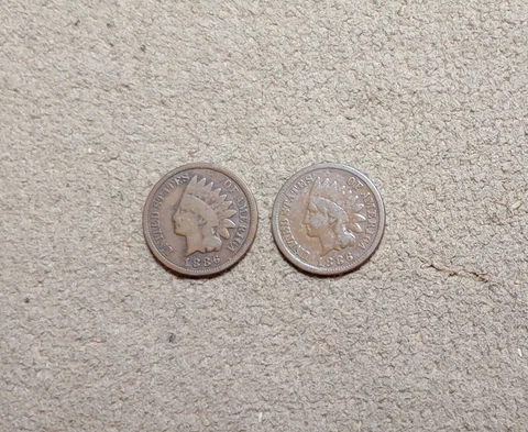 1886 Indian Cents - types 1 and 2 - Free Ship Cover