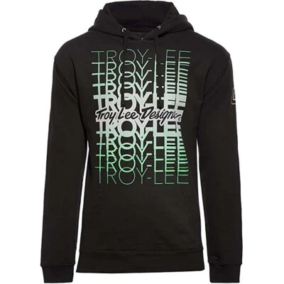 Пуловер с капюшоном Troy Lee Designs TLD Fade черный/зеленый - мужской большой LRG L НОВЫЙ - Изображение 1 из 4