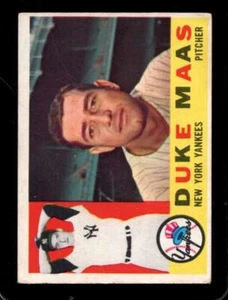 1960 TOPPS #421 DUKE MAAS VG YANKEES *NY11361 - Picture 1 of 2