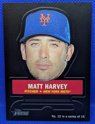 MATT HARVEY 2016 Topps Heritage STAND UPS Insert #12 New York METS - Image 1 of 2