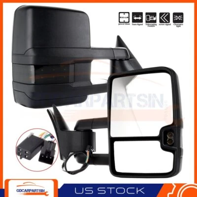 Par de espejos retrovisores con textura señal de alimentación texturizada para Chevy GMC 1988-1998 Foto 1 de 4