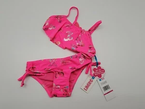 LIMITED TOO 2-Piece Butterfly Bikini Swimsuit Neon Pink Toddler Girls' Size 2T - Afbeelding 1 van 4
