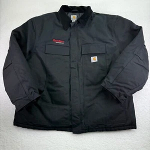 CARHARTT Jacket Mens XXL 2XL Arctic Quilt-Lined Embroidered Gordon Food C003 BLK - Picture 1 of 11